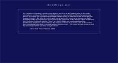 Desktop Screenshot of dewdrops.net